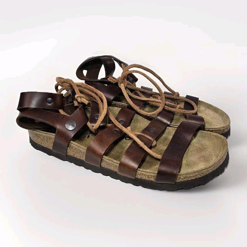 Birkenstock Cleo Papillio Cognac Gladiator Woman's 38 7.5
